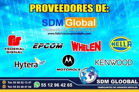 Conversion y Equipamiento de Patrullas nuevas equipadas, Fabricacion y venta de unidades moviles para seguridad publica, privada, rescate, salvamento. SDM Global Mexico somos una empresa líder en el Equipamiento de Patrullas asi como de unidades moviles de rescate, salvamento, proximidad, primer respodiente, equipo tactito, anti motin, fuerzas especiales, semi remolques con personal altamente capasitado para su fabricacion, Roll bar, Tumbaburros, Burrera, Banca central, Defensa trasera, Lona, Rotulacion, Pintura, Torreta de leds, sirena, bocina, codigos, estrobos, luces, etc. somos fabricantes.El término auto o moto Patrulla es utilizado para Patrullar un área concreta asignada. Su función primaria es servir de apoyo a los oficiales de Policía en sus tareas diarias como rondines y traslado de delincuentes. somos fabricantes de unidades moviles especiales.Somos una Empresa Mexicana líder en el Mercado con años de experiencia, especialistas en el Equipamiento de Patrullas Equipadas Cajas y Remolques Unidades Moviles Especiales de Seguridad, Rescate, Salvamento, Salud, Comunicacion, Higine, etc.,Somos fabribricantes directos, distribuidores en todo Mexico, comunicate y te atenderemos personalmente. Conversion y Equipamiento de Patrullas nuevas equipadas, Fabricacion y venta de unidades moviles para seguridad publica, privada, rescate, salvamento. SDM Global Mexico somos una empresa líder en el Equipamiento de Patrullas asi como de unidades moviles de rescate, salvamento, proximidad, primer respodiente, equipo tactito, anti motin, fuerzas especiales, semi remolques con personal altamente capasitado para su fabricacion, Roll bar, Tumbaburros, Burrera, Banca central, Defensa trasera, Lona, Rotulacion, Pintura, Torreta de leds, sirena, bocina, codigos, estrobos, luces, etc. somos fabricantes.El término auto o moto Patrulla es utilizado para Patrullar un área concreta asignada. Su función primaria es servir de apoyo a los oficiales de Policía en sus tareas diarias como rondines y traslado de delincuentes. somos fabricantes de unidades moviles especiales.Somos una Empresa Mexicana líder en el Mercado con años de experiencia, especialistas en el Equipamiento de Patrullas Equipadas Cajas y Remolques Unidades Moviles Especiales de Seguridad, Rescate, Salvamento, Salud, Comunicacion, Higine, etc.,Somos fabribricantes directos, distribuidores en todo Mexico, comunicate y te atenderemos personalmente.