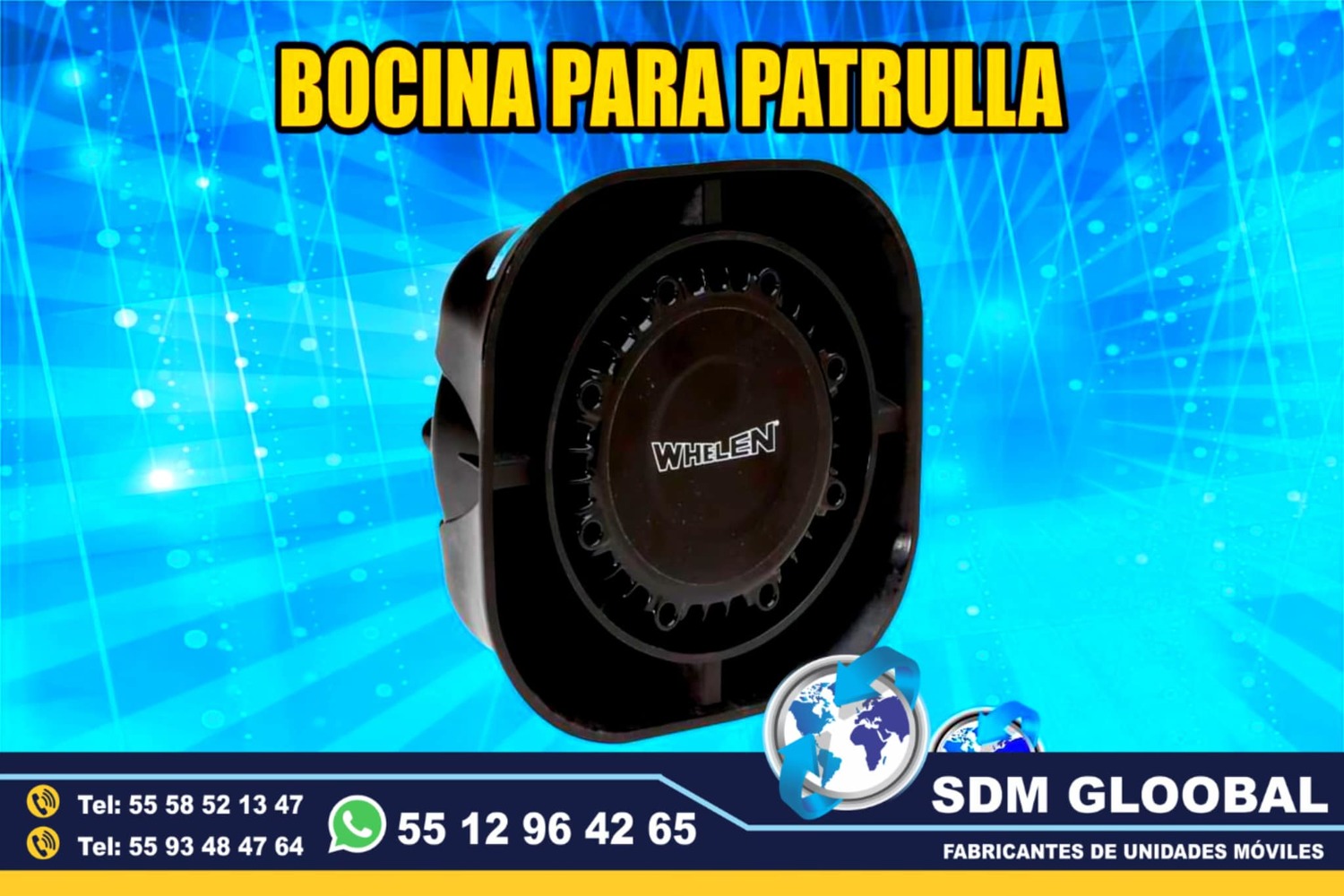Venta de Bocina y equipo para patrullas Marca WHELEN