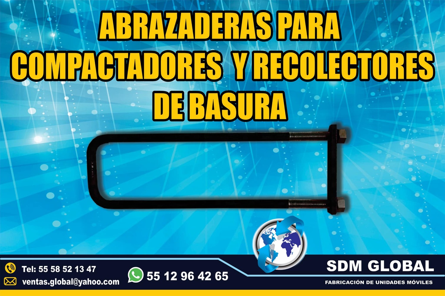 Abrazaderas para compactadores recolectores de basura