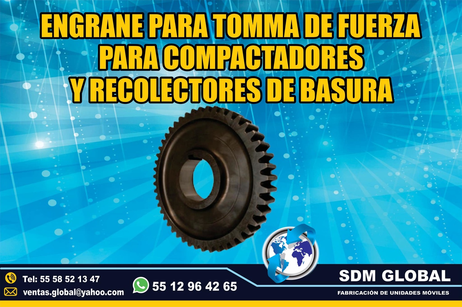 Venta de Engrane de toma para compactadores recolectores de basura           <br>