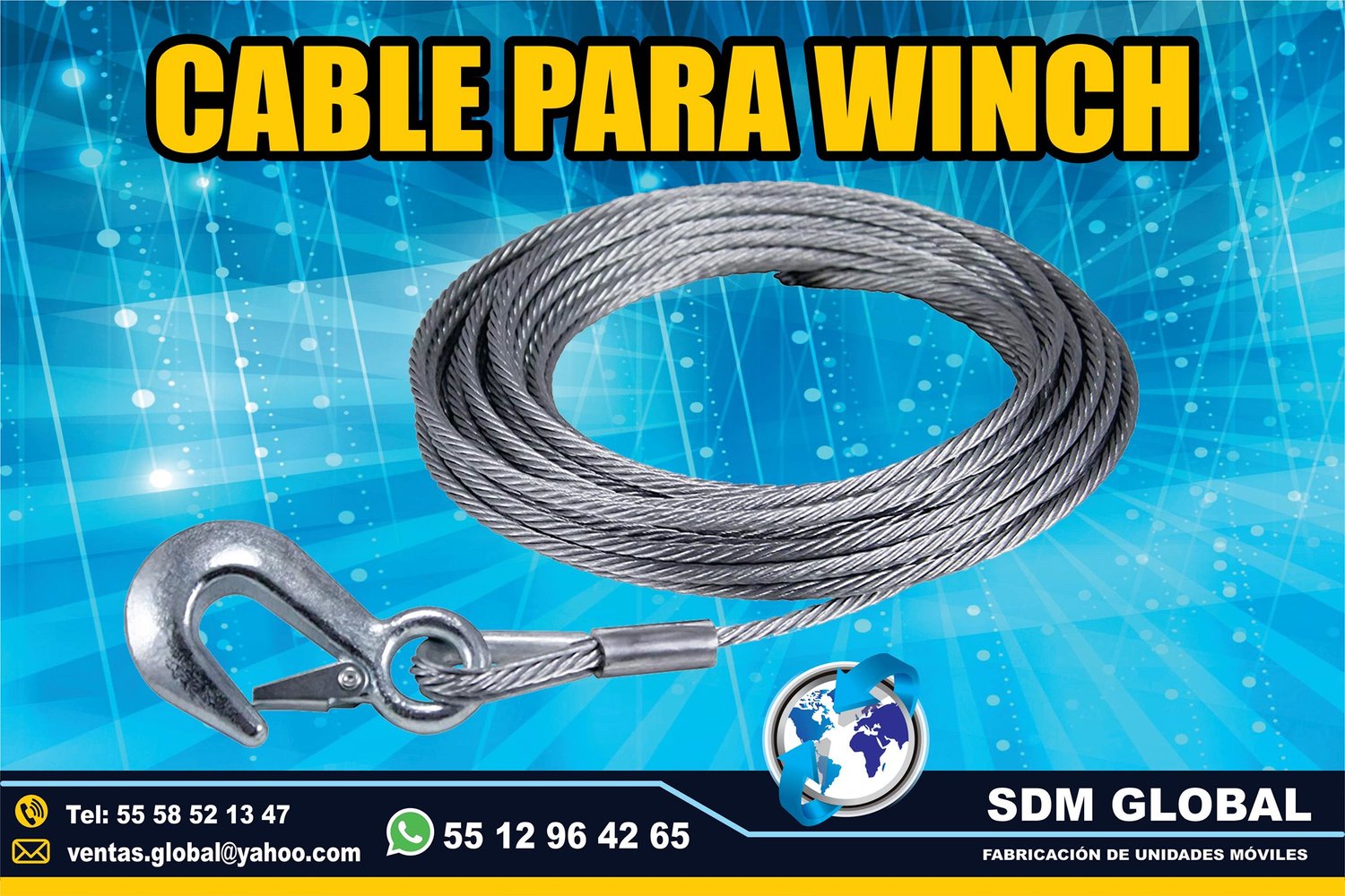 VENTA DE CABRLE PARA WINCH PARA GRUAS           <br>