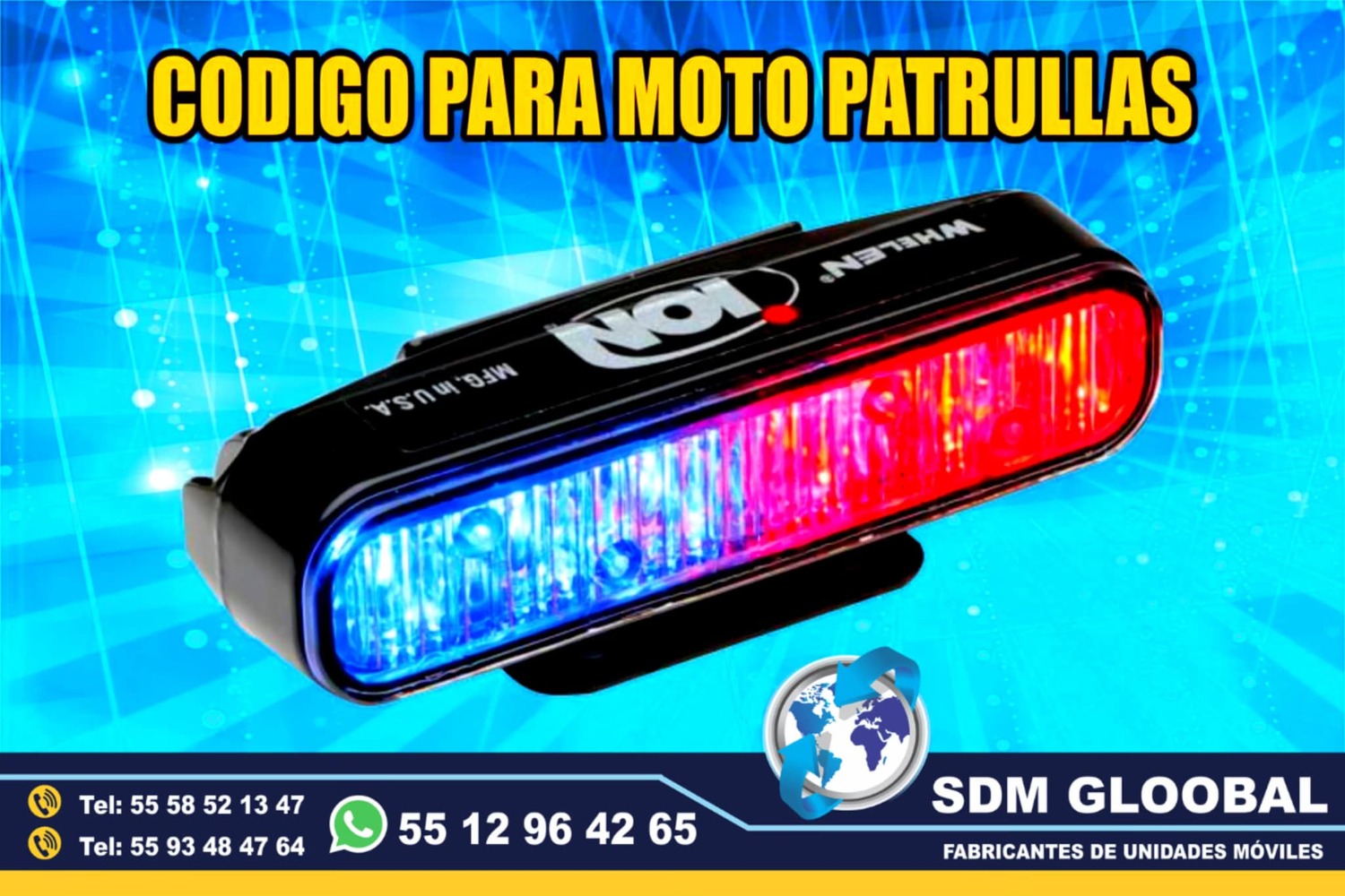 Venta de Luces para escolta, ministerial, ficalia, auxiliares