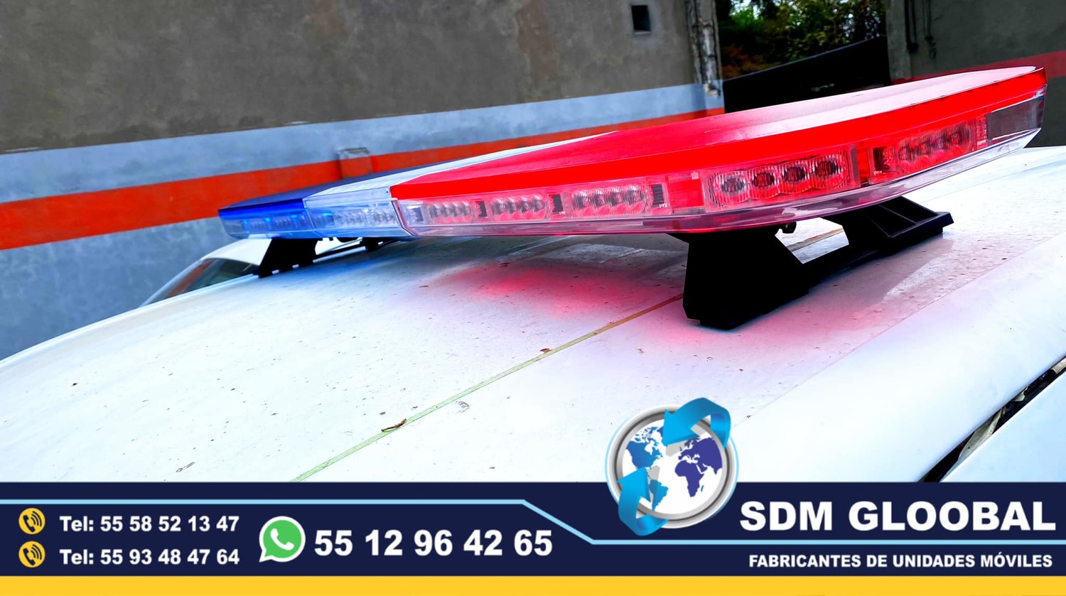 Venta de Torreta de Leds para patrullas color rojo azul