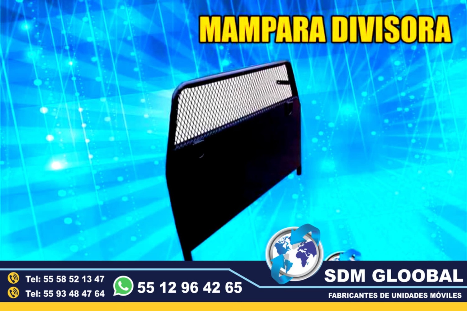 Fabricacion y venta de Mampara divisoria para patrullas pick up