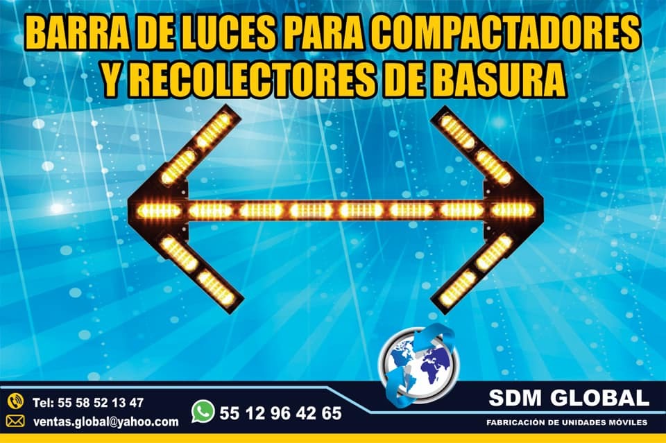 Venta de Mini Torreta color ambar auxiliar para compactadores recolectores de basura           <br>