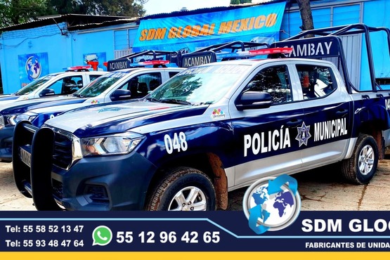Conversion Equipamiento Fabricacion y Venta de Patrullas Pick Up, Accesorios Metalicos, Equipo Comunicacion, Luces El equipamiento Pick-up es uno de los mas completos para patrulla, ya que cuenta con una gran variedad de accesorios metálicos, así como accesorios visual acústico. En cuestión de accesorios metálicos contamos con Tumbaburros, Roll Bar de 3 Arcos Tipo Com­­ando, Banca central con respaldo, Defensa Trasera Tipo Escalón. En la parte de accesorios visual acústico cuenta con Torreta, Sirena y Bocina, adicional mente se le puede agregar un Kit de Estrobos en faros Marca WHELEN, FEDERAL SIGNAL, EPCOMSomos una Empresa Mexicana líder en el Mercado con años de experiencia, especialistas en el Equipamiento de Patrullas Equipadas Cajas y Remolques Unidades Moviles Especiales de Seguridad, Rescate, Salvamento, Salud, Comunicacion, Higine, etc.,Somos fabribricantes directos, distribuidores en todo Mexico, comunicate y te atenderemos personalmente. contamos con las mejores marcas en el mecado
