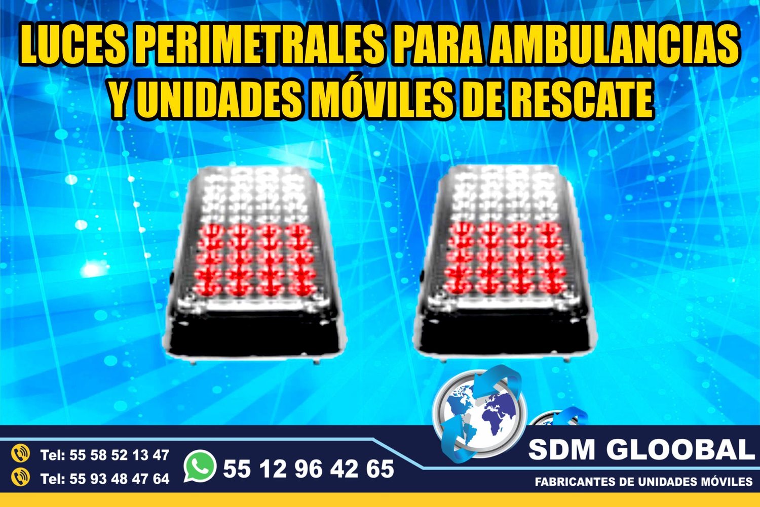 Venta e Instalacion de Luces Perimetrales Auxiliares Emergemcia para Ambulancias de Traslado   <br>