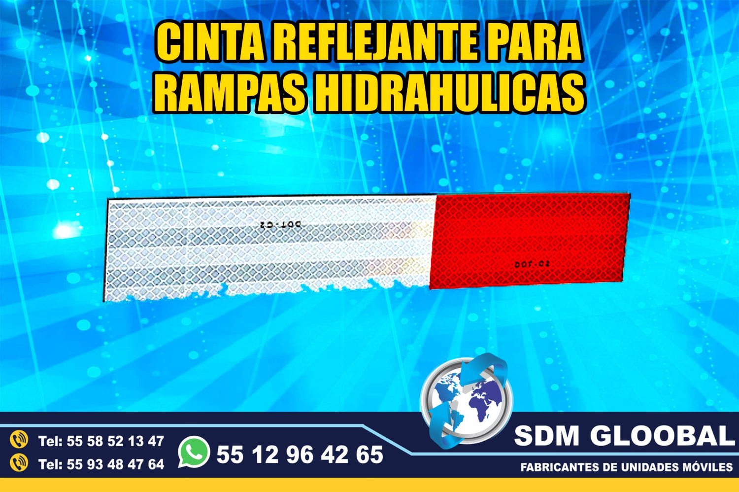 Venta de Cinta reflejante para compactadores Rampas Hidraulicas de carga y descarga<br>