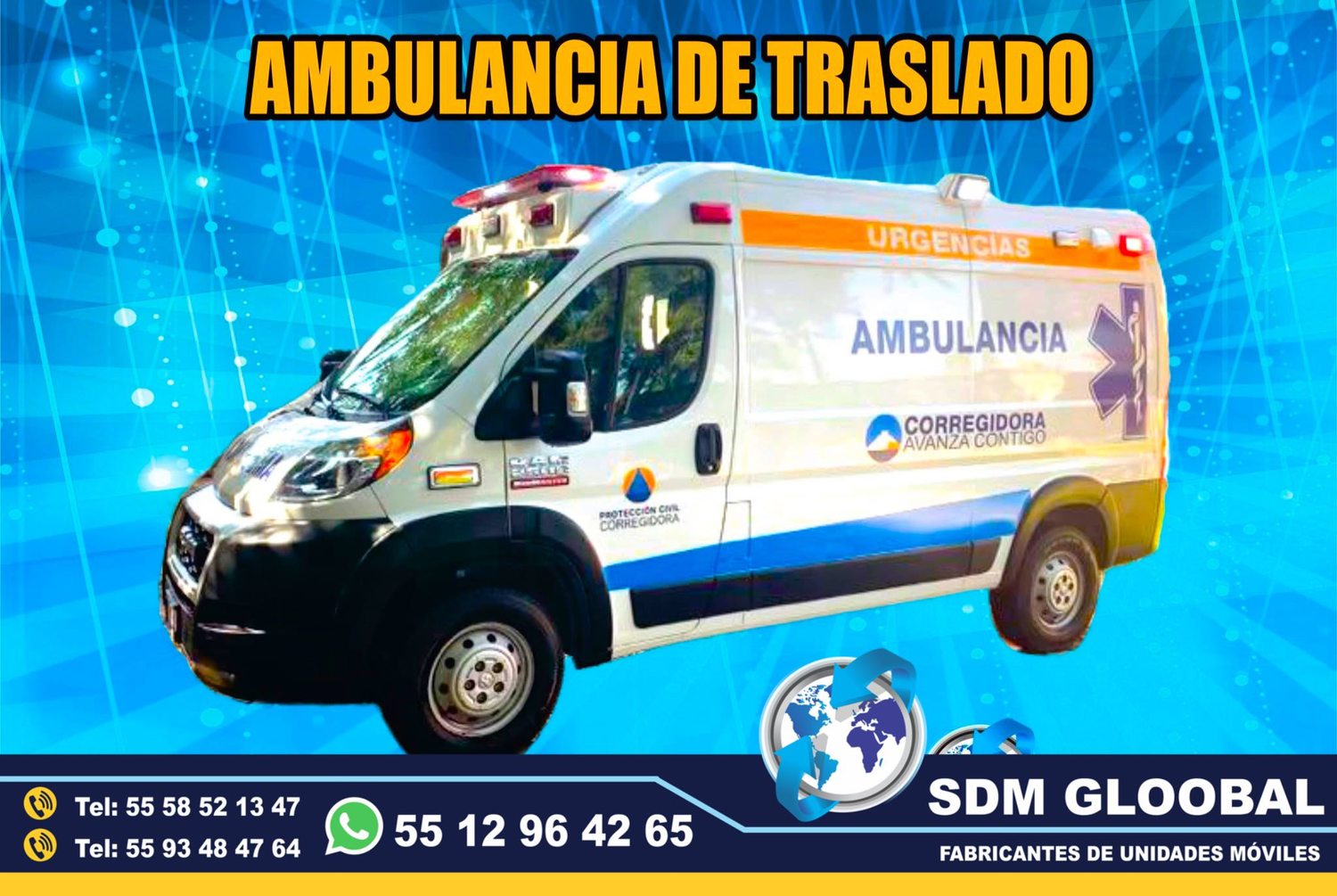 Fabricantes de Ambulancias de Traslado Tipo 1, Tipo 2 en Mexico<br>