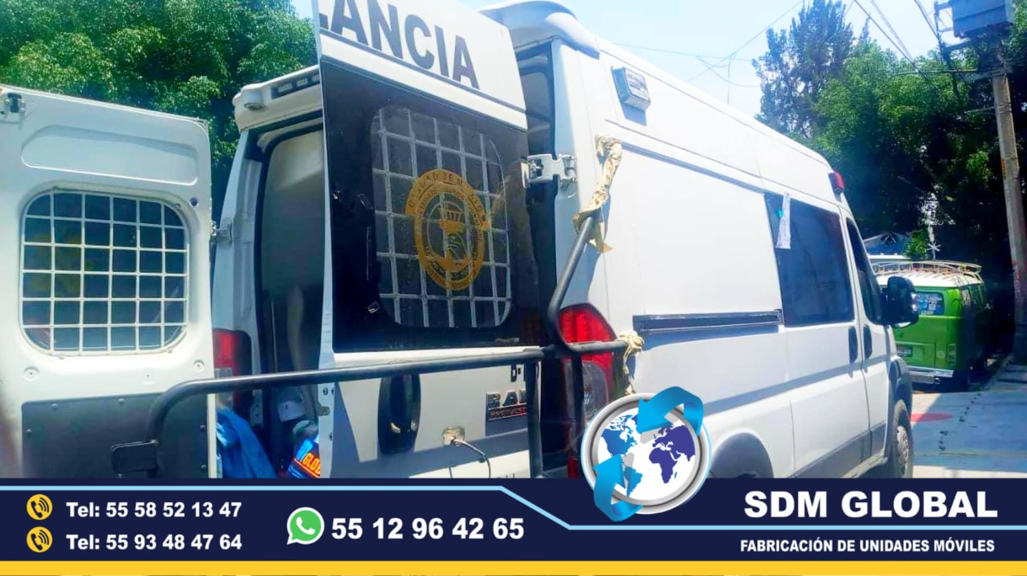 Equipamiento de Ambulancias de traslado de reos y delincuentes  <br>