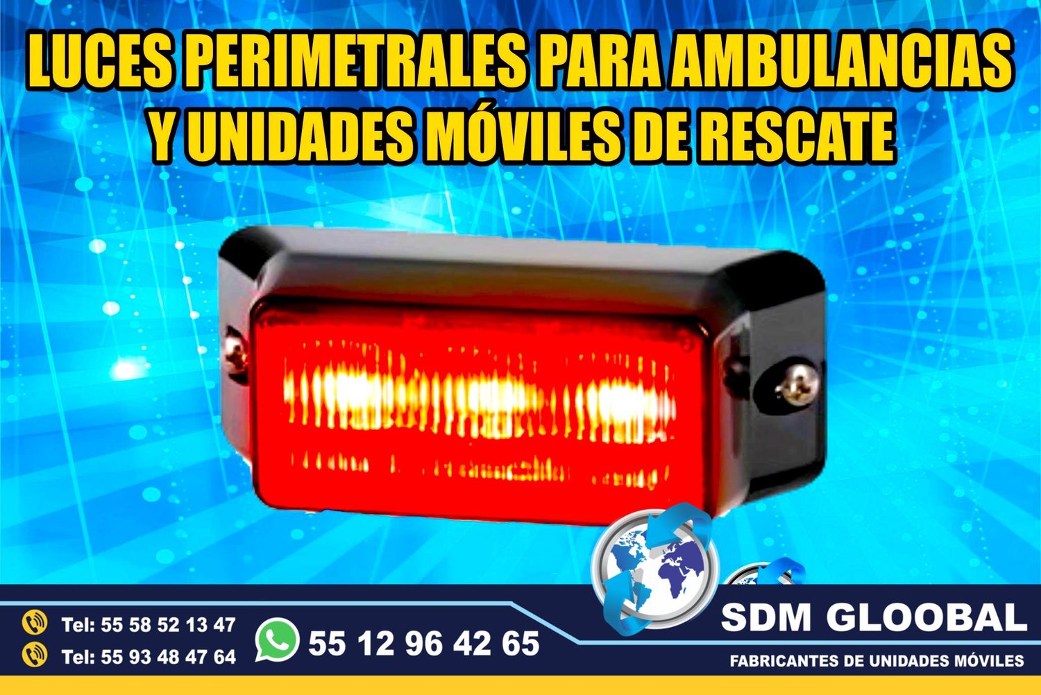 Venta e Instalacion de Luces Perimetrales Auxiliares Emergemcia para Ambulancias de Traslado   <br>
