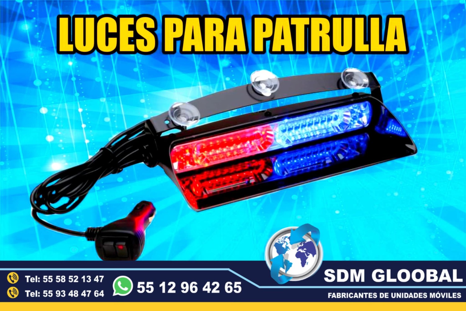 Venta de Barra de luces de leds, para patrullas pick up sedan<br>