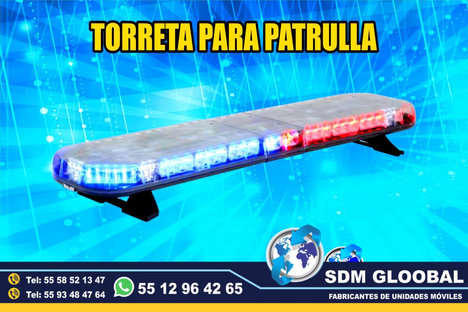 Venta de Torreta de Leds para patrullas rojo azul Federal Signal<br>
