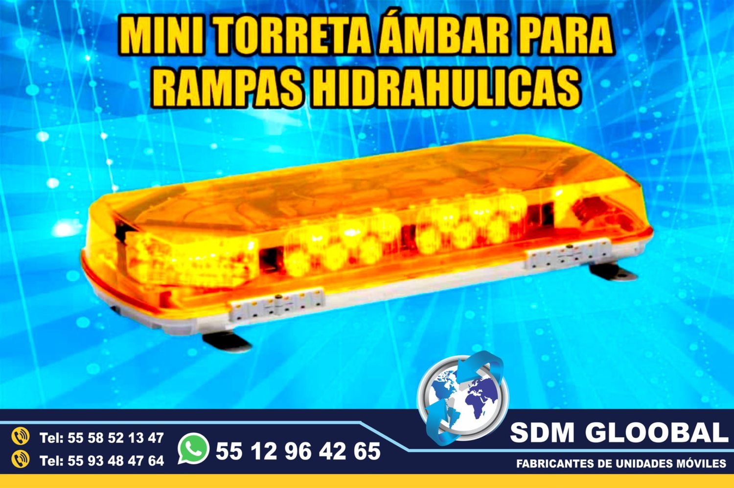Venta de Mini torreta ambar para Rampas Hidraulicas de carga           <br>