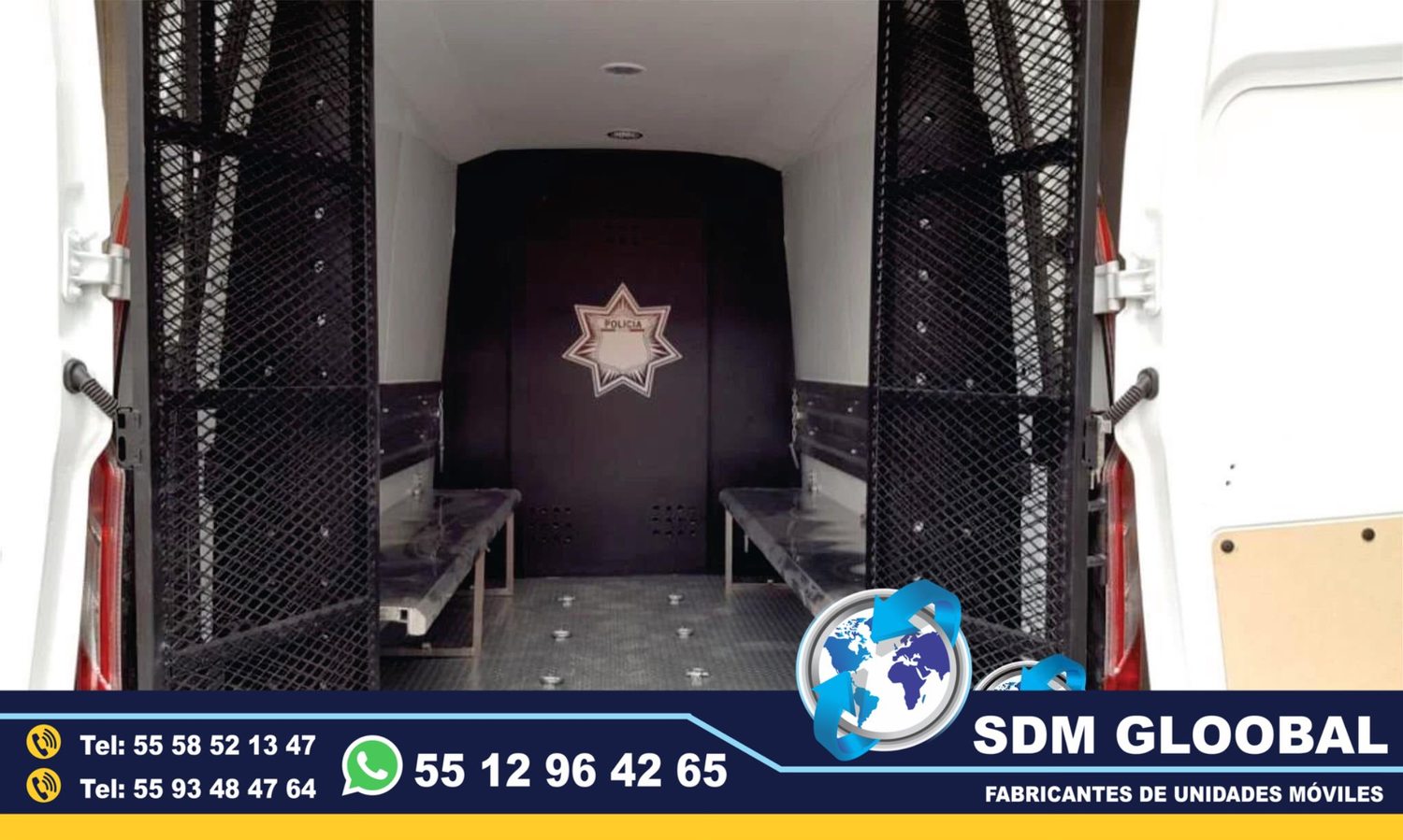 Equipamiento de unidad movil para tralasdo de delincuentes o reos  <br>