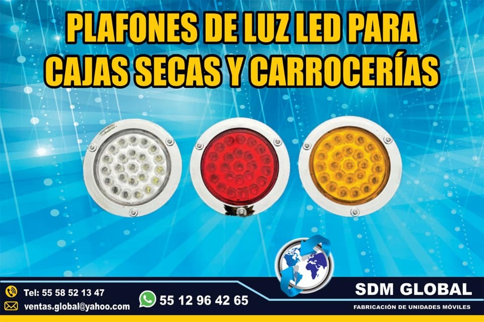 Plafones Leds para carrocerias y cajas secas plataformas remolques           <br>