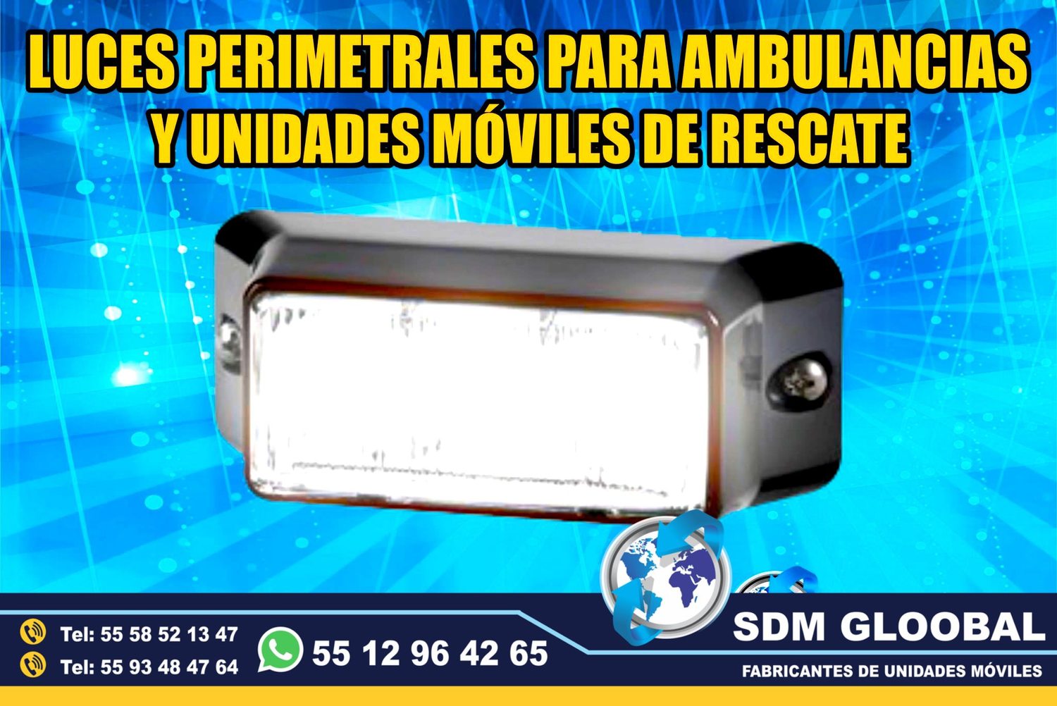 Venta e Instalacion de Luces Perimetrales Auxiliares Emergemcia para Ambulancias de Traslado   <br>