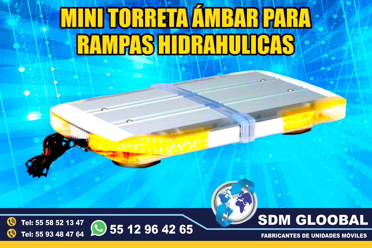 Venta de Mini torreta ambar para Rampas Hidraulicas de carga           <br>