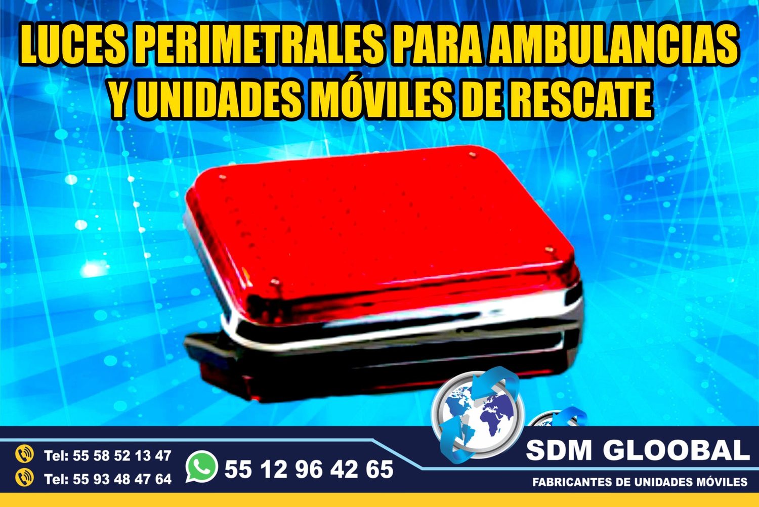 Venta e Instalacion de Luces Perimetrales Auxiliares Emergemcia para Ambulancias de Traslado   <br>