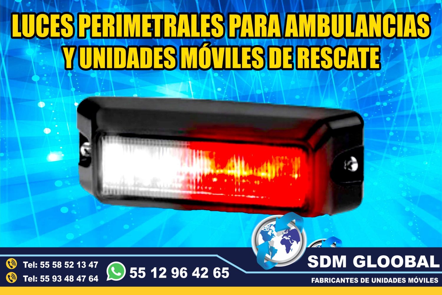 Venta e Instalacion de Luces Perimetrales Auxiliares Emergemcia para Ambulancias de Traslado   <br>