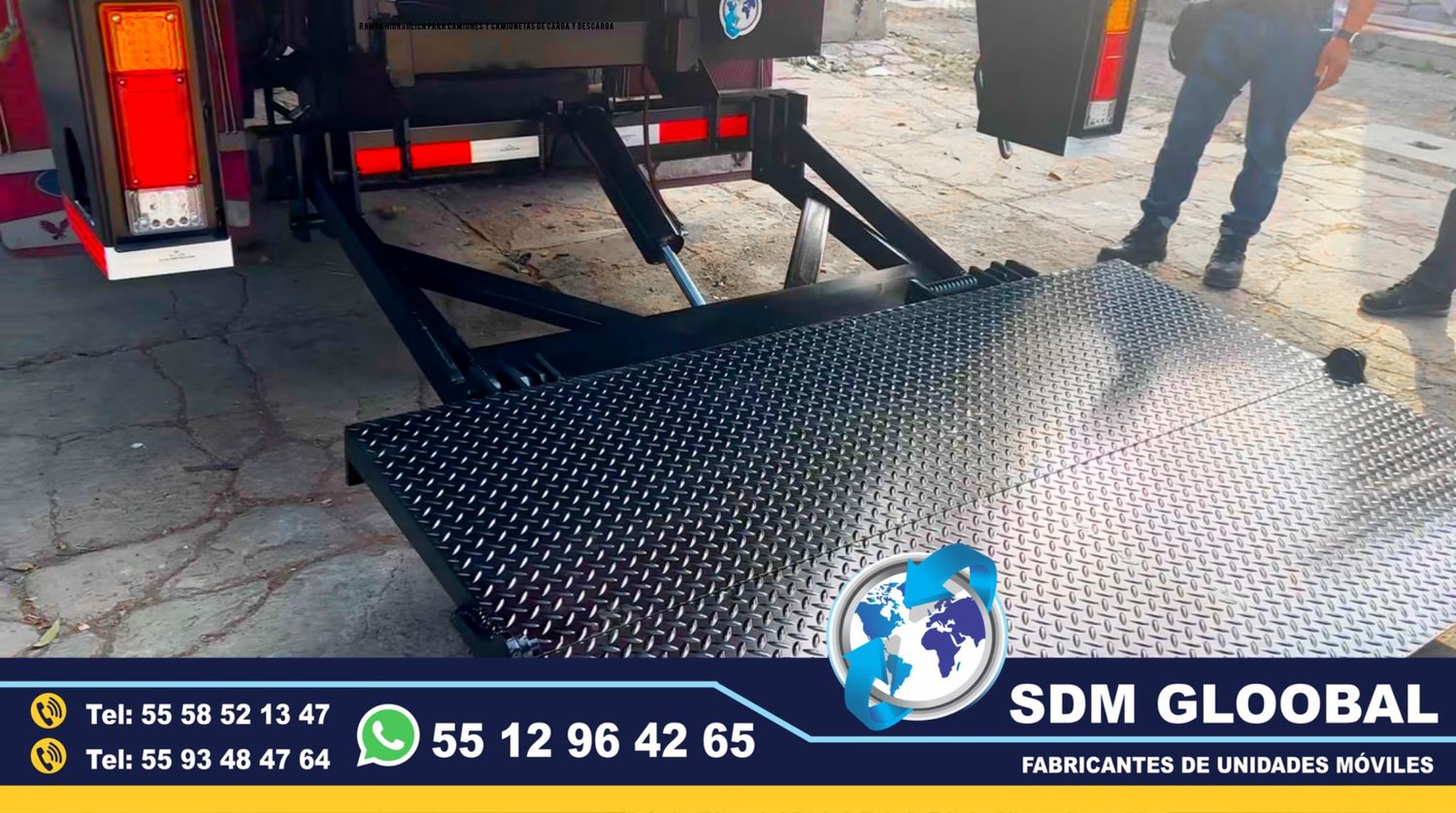 Fabricantes de Rampas Hidraulicas para camioneta y camion de carga   <br>