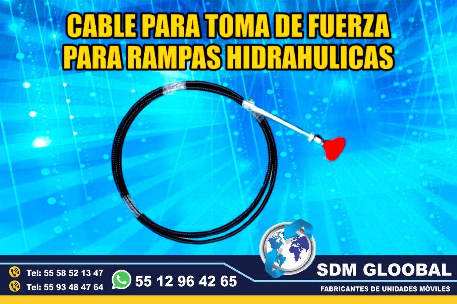 Venta de Cable o chicote para toma de fuerza Rampas Hidraulicas           <br>