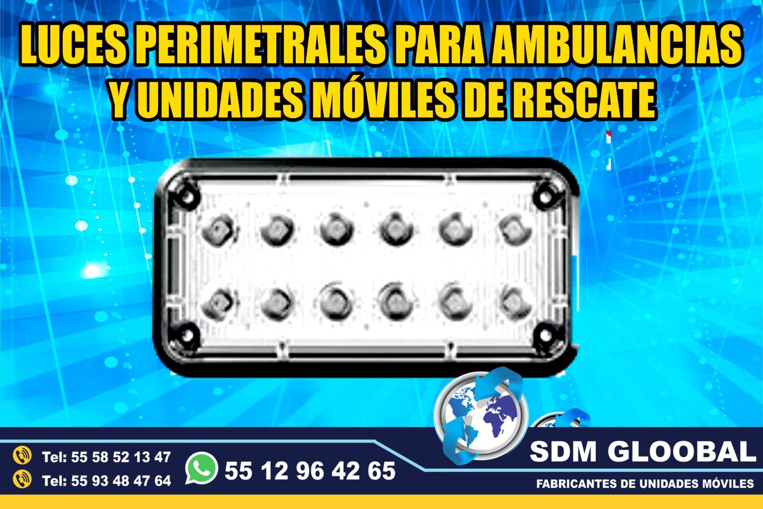 Venta e Instalacion de Luces Perimetrales Auxiliares Emergemcia para Ambulancias de Traslado   <br>