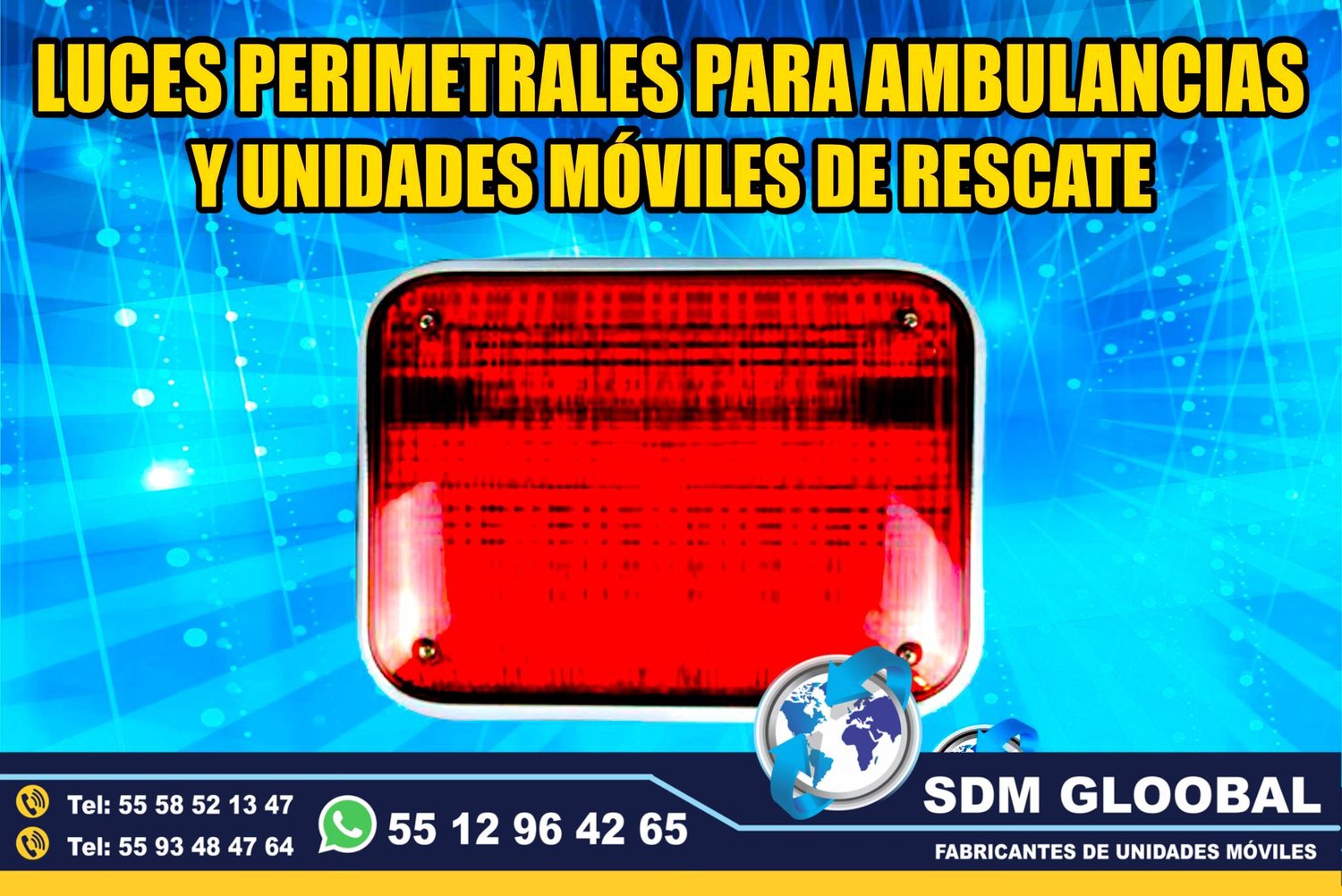 Venta e Instalacion de Luces Perimetrales Auxiliares Emergemcia para Ambulancias de Traslado   <br>