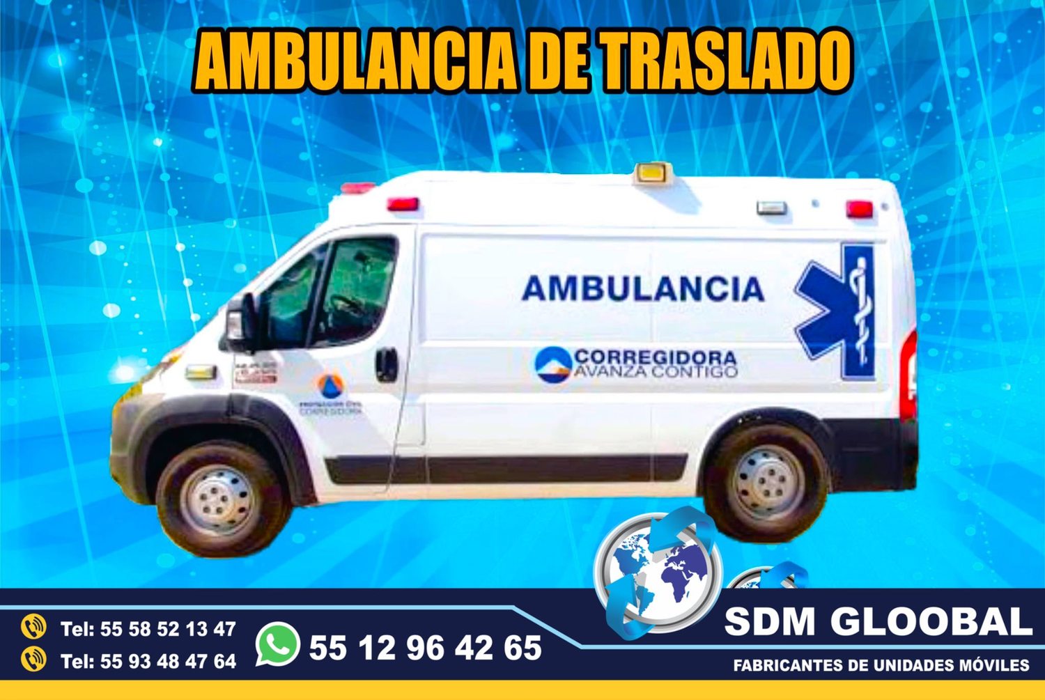 Fabricantes de Ambulancias de Traslado Tipo 1, Tipo 2 en Mexico<br>