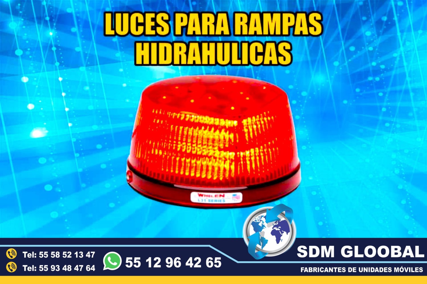 Venta de Mini torreta ambar para Rampas Hidraulicas de carga           <br>