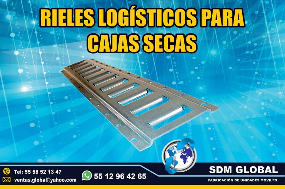 Rieles Logisticos para carrocerias y cajas secas plataformas