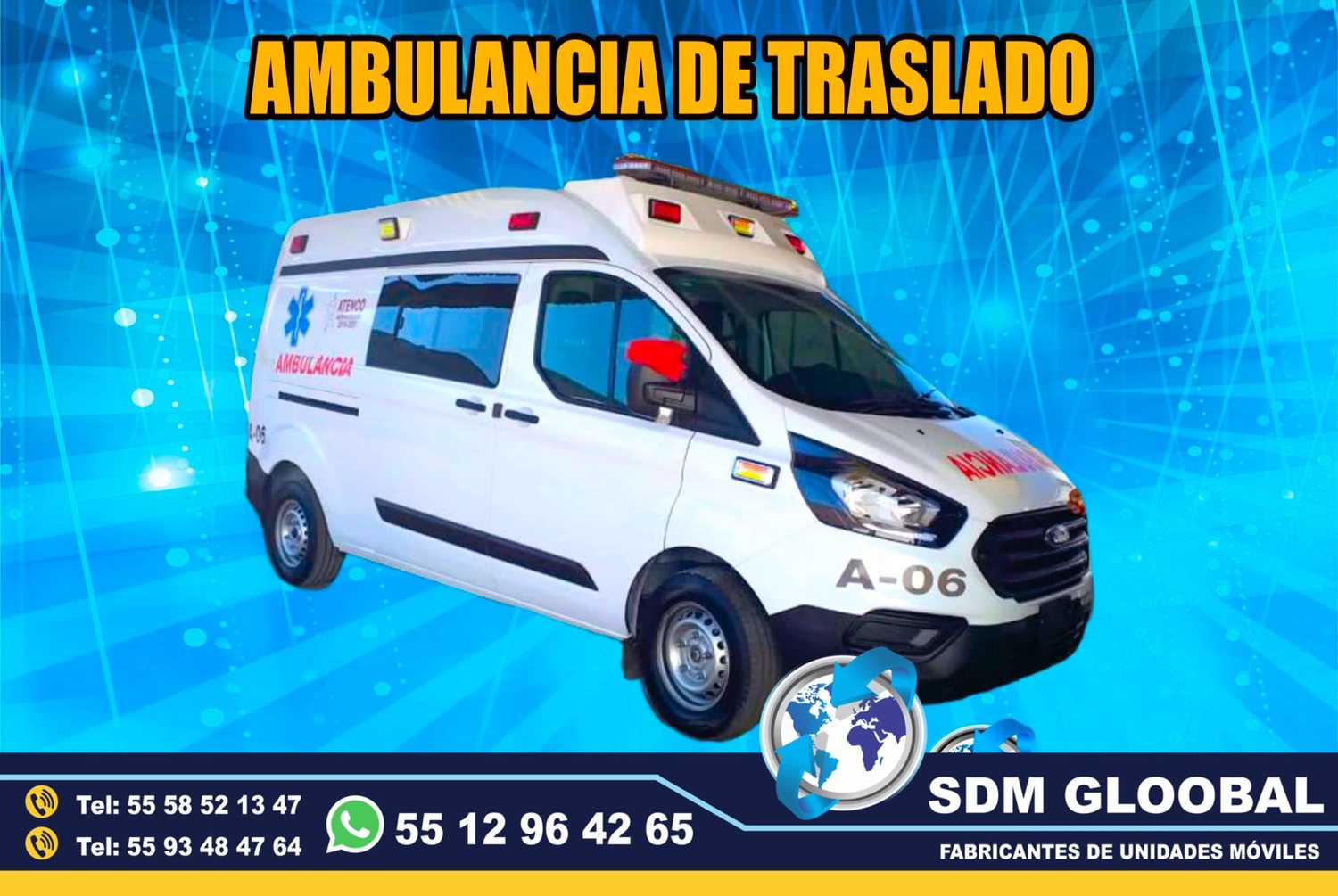 Fabricantes de Ambulancias de Traslado Tipo 1, Tipo 2 en Mexico   <br>