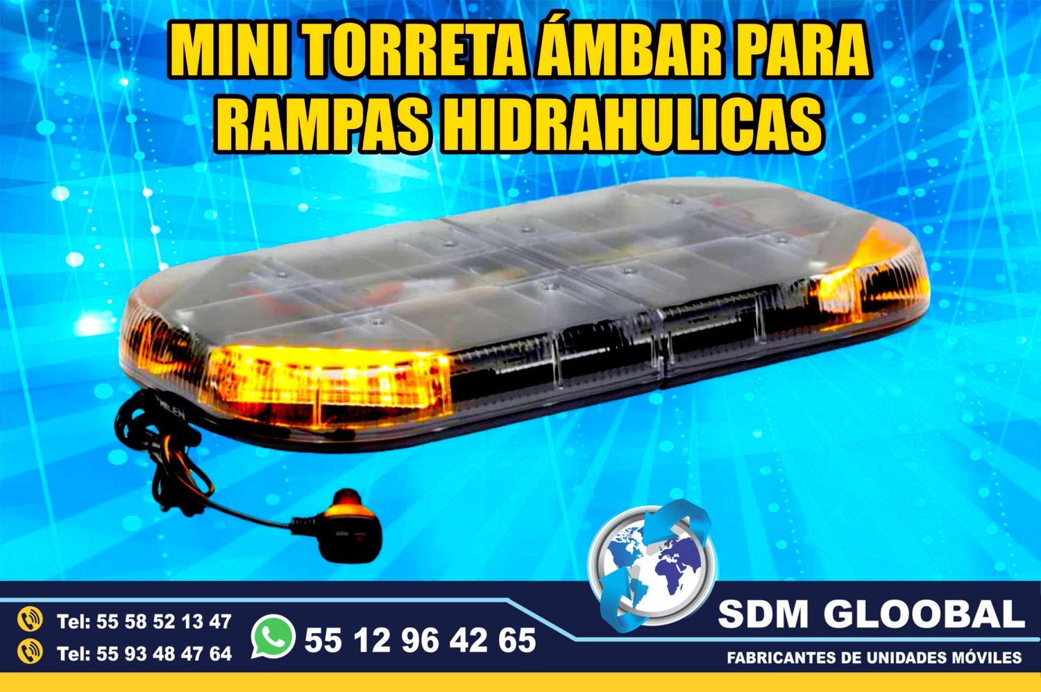 Venta de Mini torreta ambar para Rampas Hidraulicas de carga           <br>