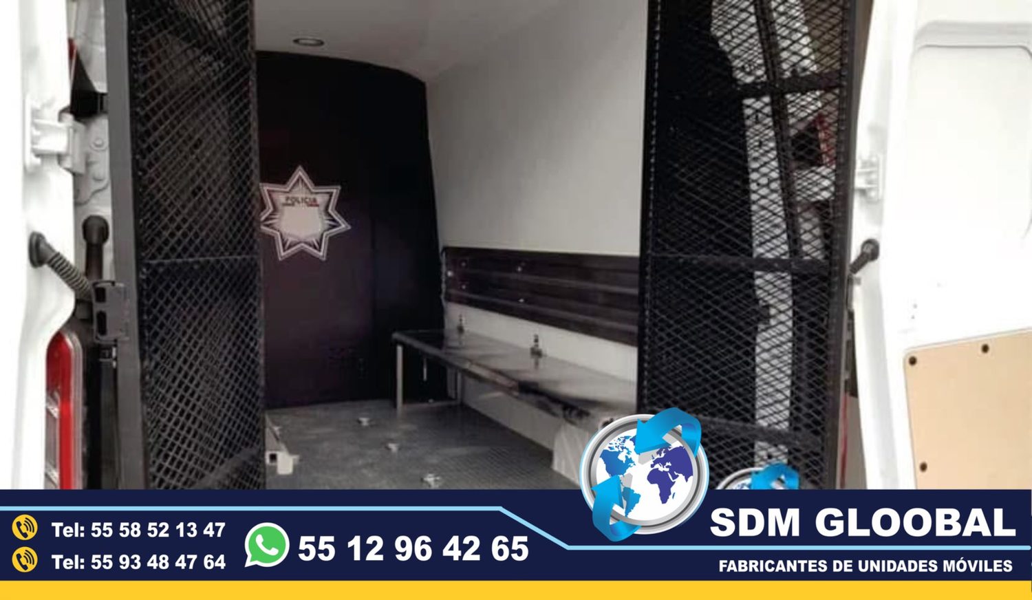 Equipamiento de unidad movil para tralasdo de delincuentes o reos  <br>