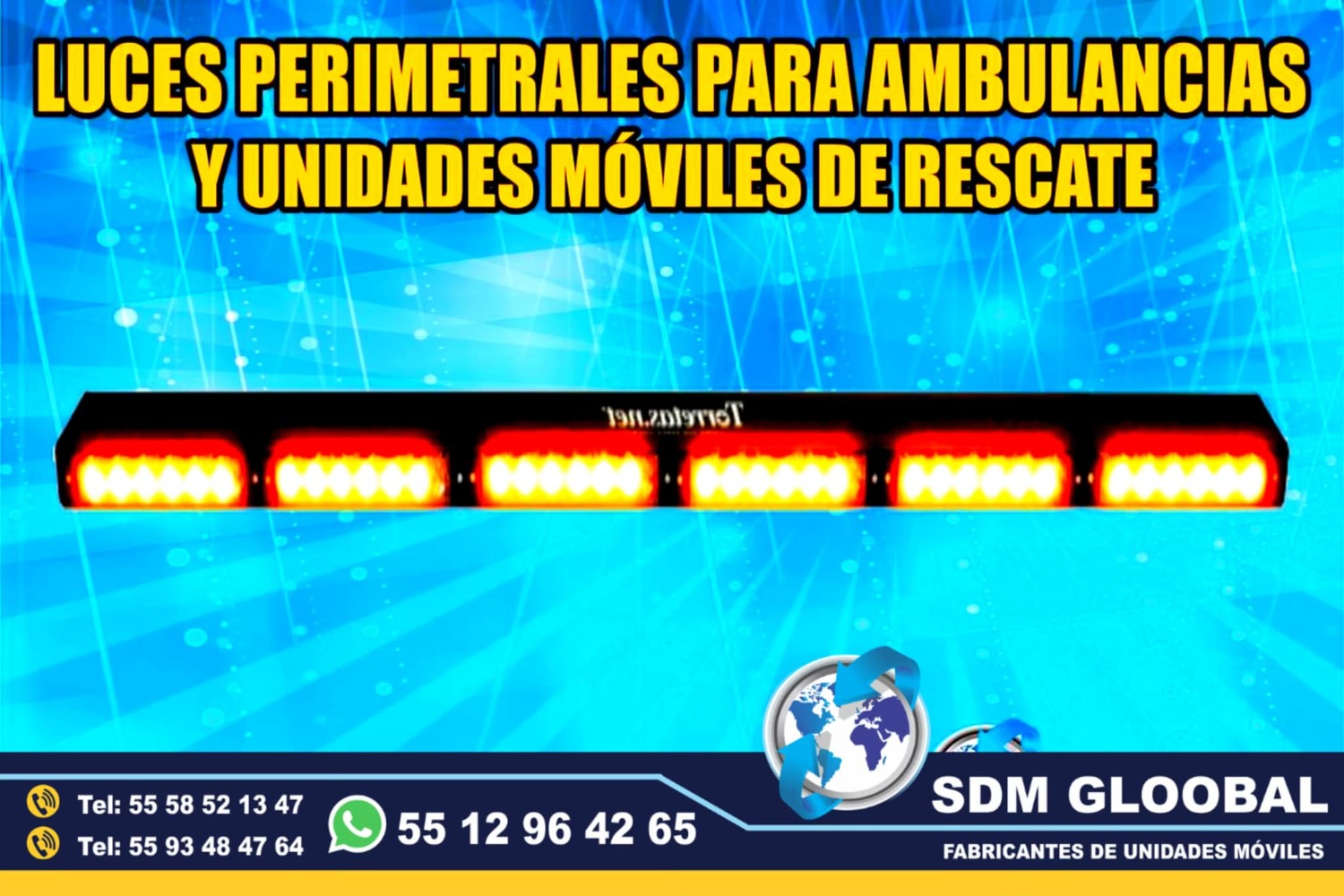 Venta de Barra de luces de leds, para patrullas pick up sedan<br>